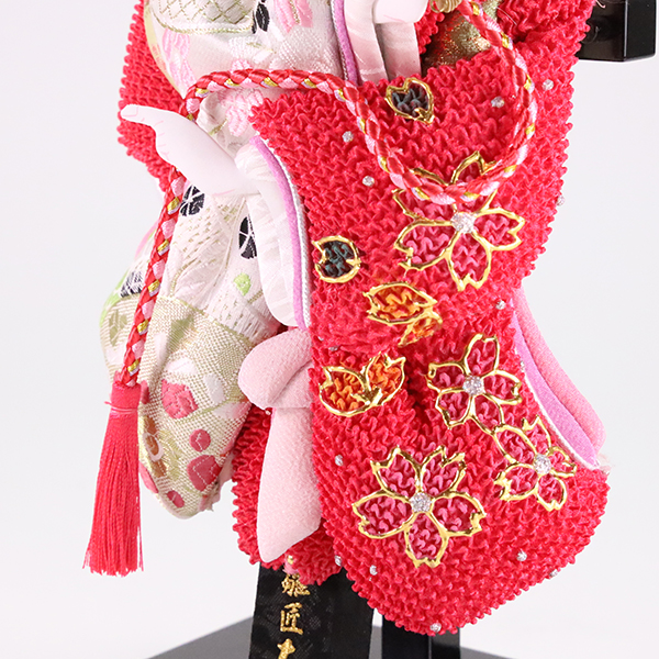 羽子板飾り「優雅コラボ：１０号白夢桜/ピンク」